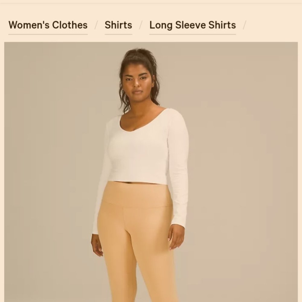 Lululemon Align top white long sleeve crop